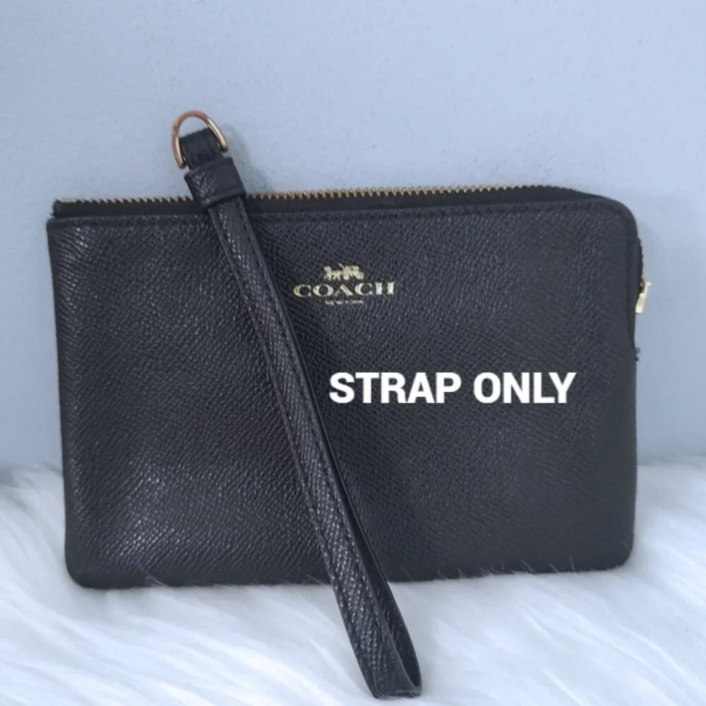 Coach replacement wristlet strap coated canvas EUC